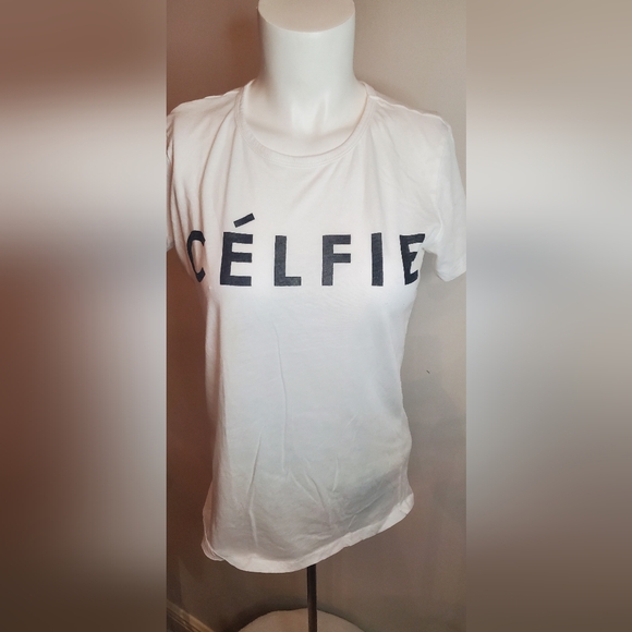 FIFTHSUN -size S - t-shirt short sleeves-graphic "CELFIE" - Picture 1 of 5